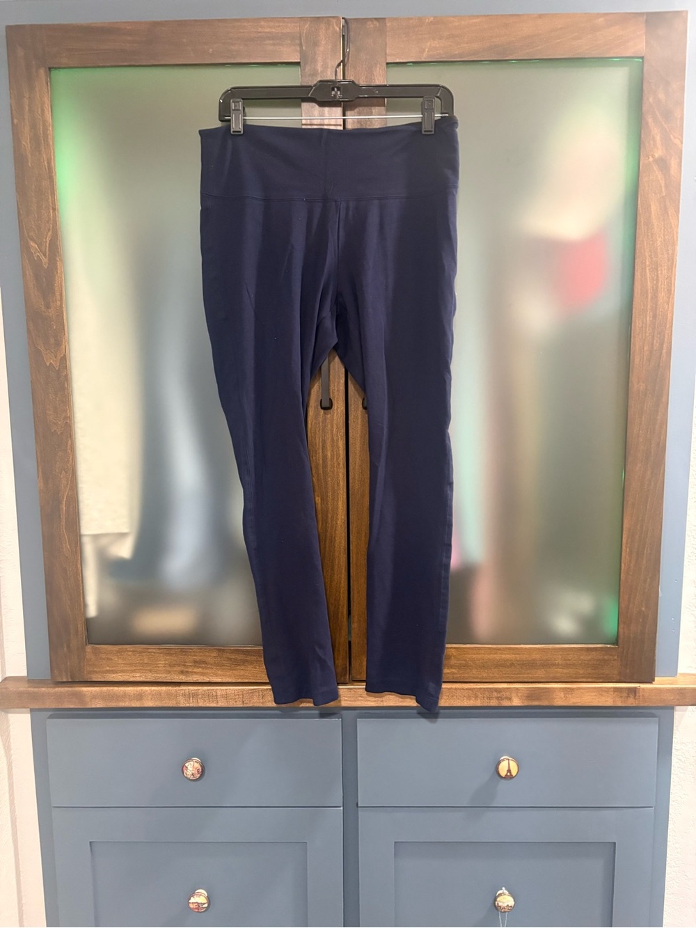 Womens Navy Stretch Leggings